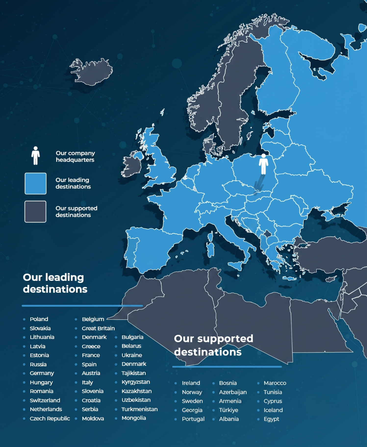 Zasięg geograficzny ANIKA-Trans